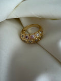 Gold and zircon ring
