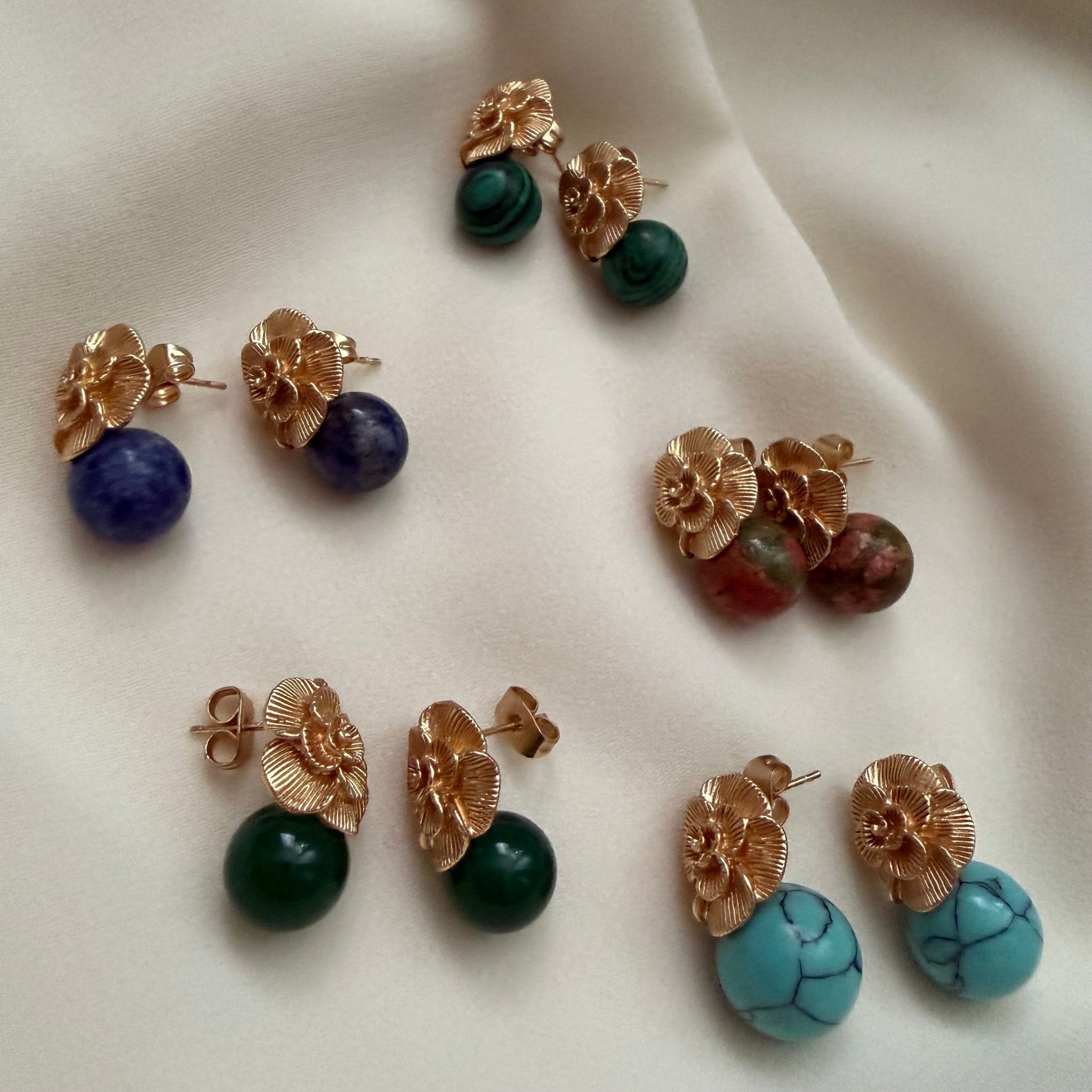 Jade leaf earrings - Reen & co.Jade leaf earrings