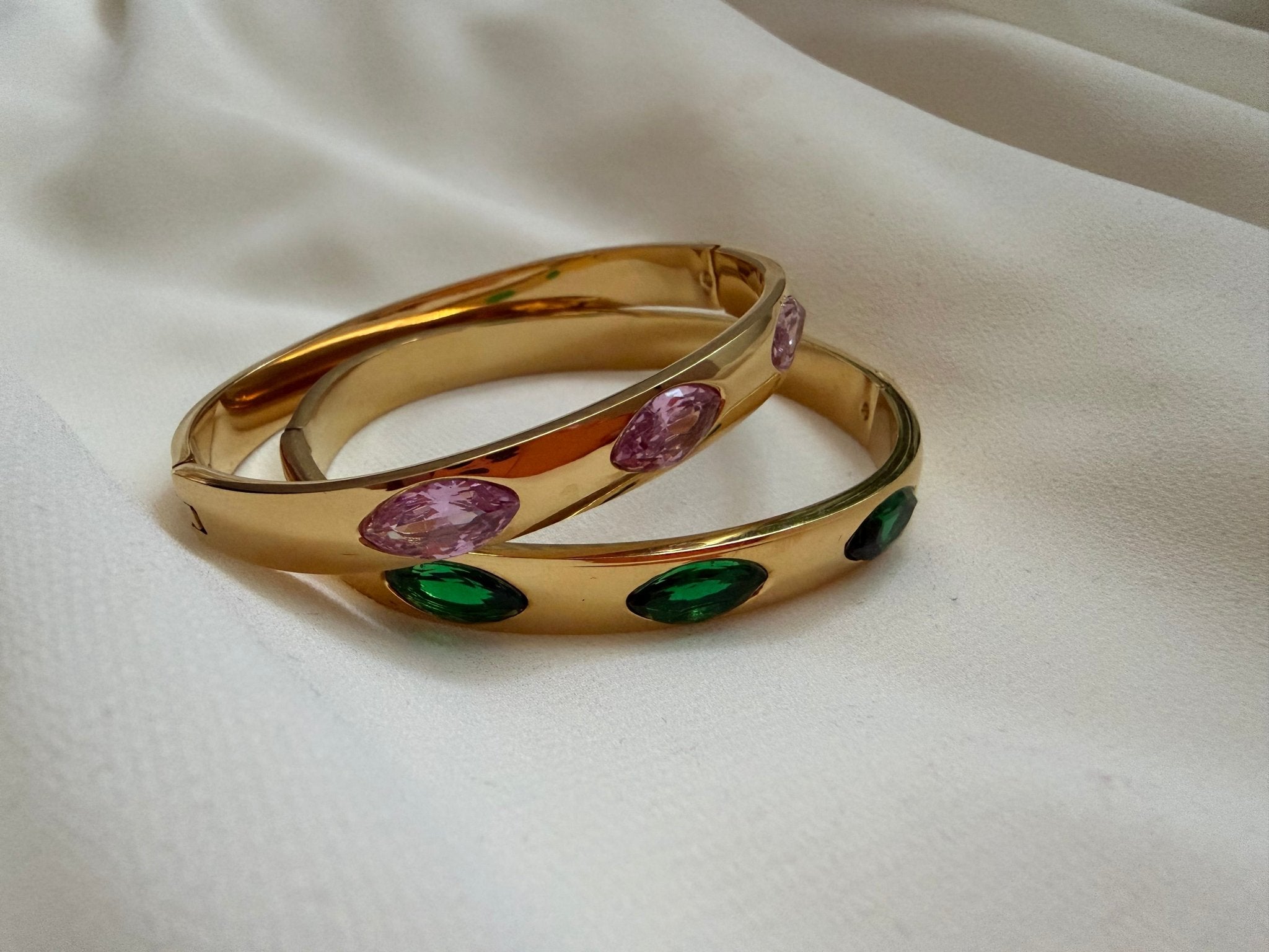 Inlaid stone bangles - Reen & co.Inlaid stone bangles