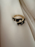 Enamel ring with inlaid stones - Reen & co.Enamel ring with inlaid stones