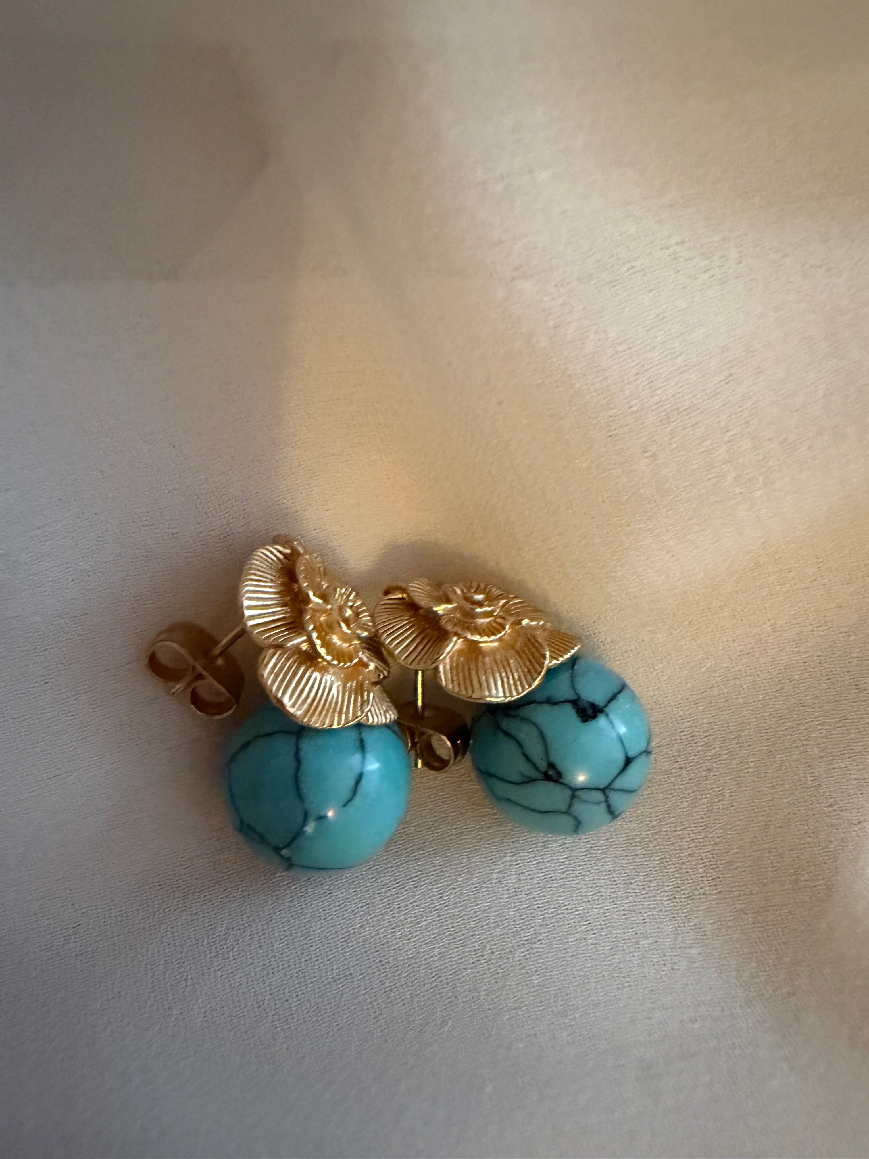 Jade leaf earrings