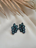 Blue cubic zirconia earrings - Reen & co.Blue cubic zirconia earrings