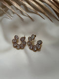 Zircon flower shaped studs - Reen & co.Zircon flower shaped studs