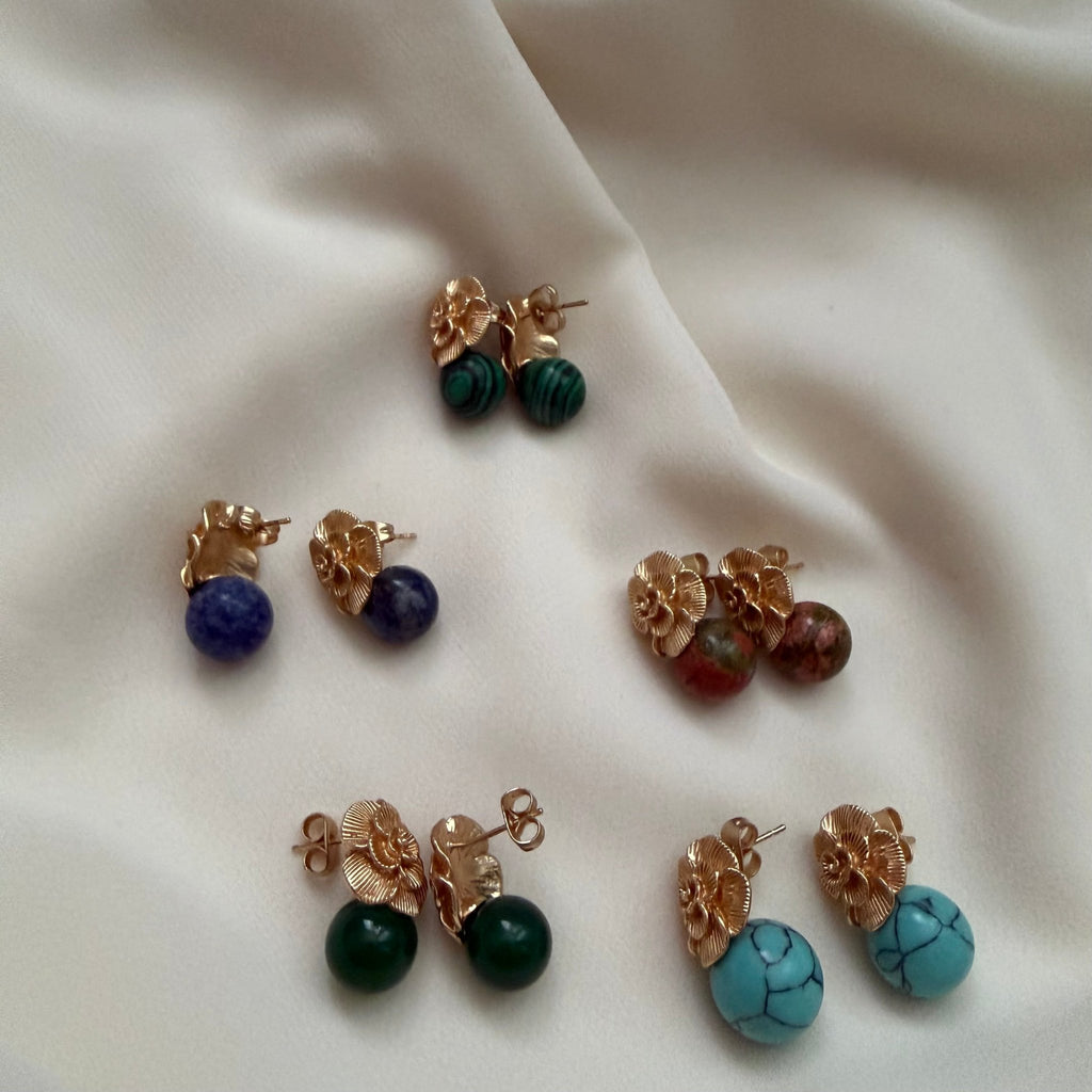 Jade leaf earrings - Reen & co.Jade leaf earrings